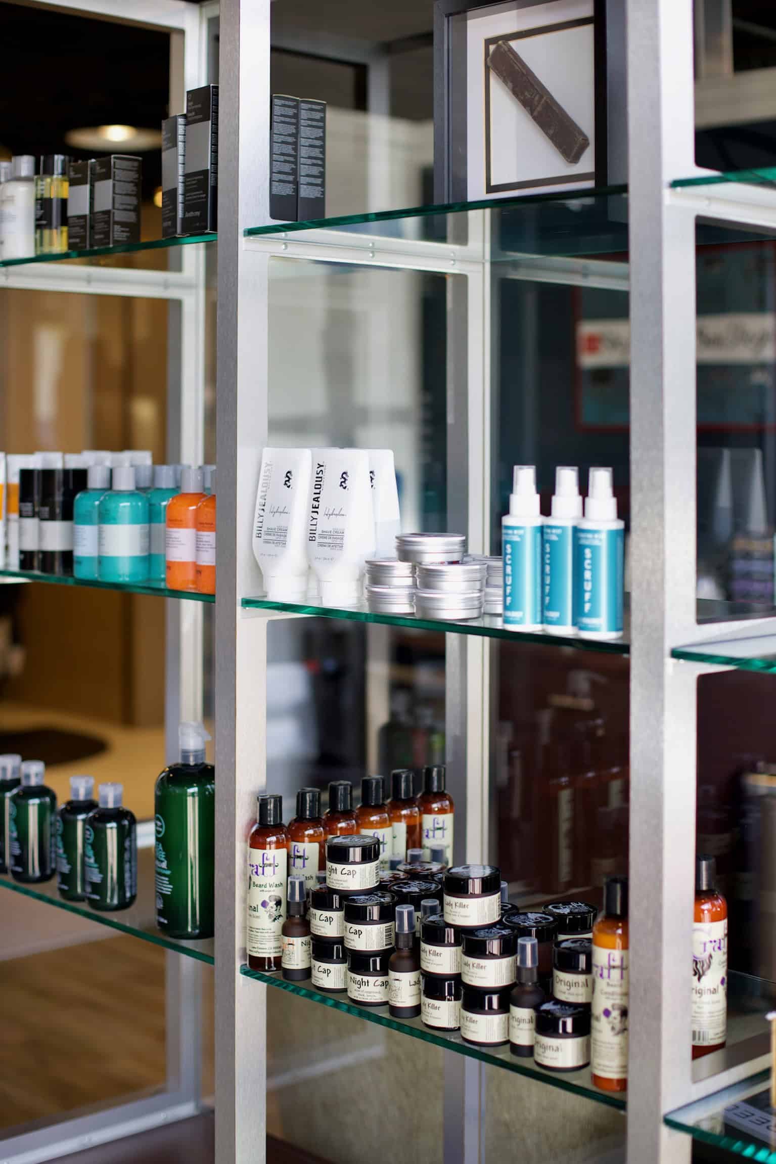 Professional men's hair products at 18|8 Fine Men's Salons